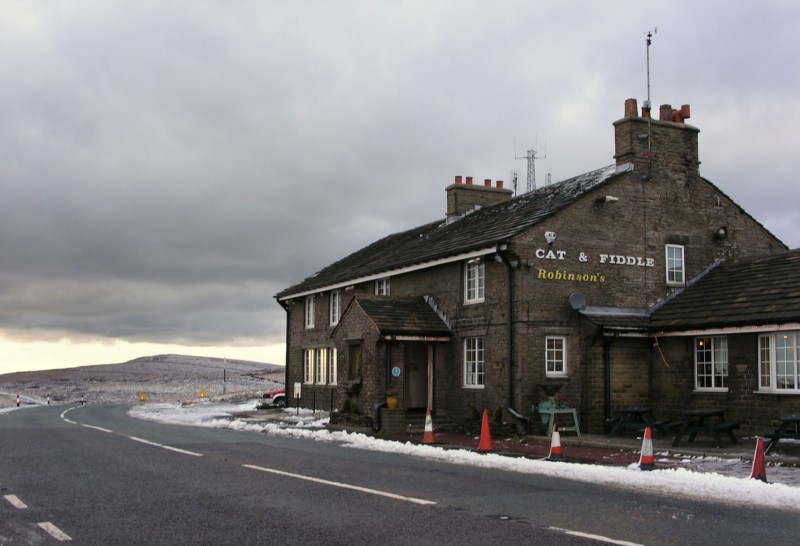 The Cat & Fiddle is the 2nd highest pub in England, situated between